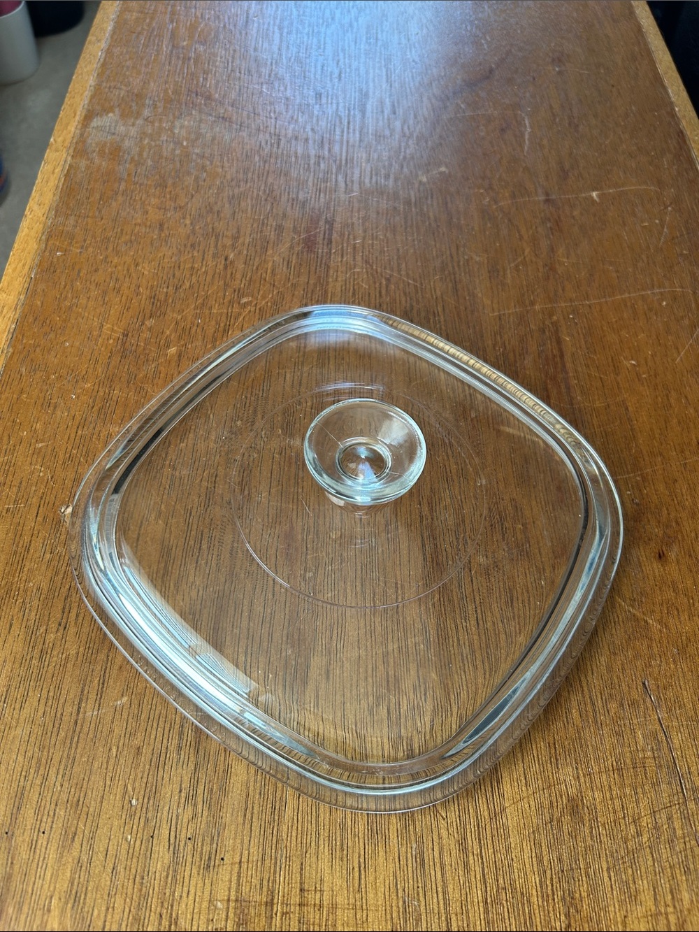 Pyrex Clear Square Glass Lid with Knob A9C